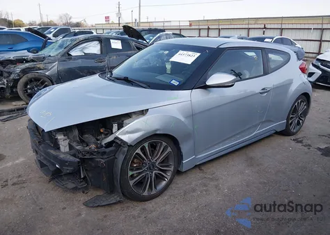 2017 Hyundai Veloster Turbo z USA, uszkodzony, nr VIN KMHTC6AE5HU313627